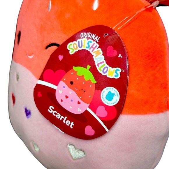 Squishmallow SCARLET strawberry Pink Chocolate Valentine 2024 FIRST TO MARKET - Picture 3 of 3